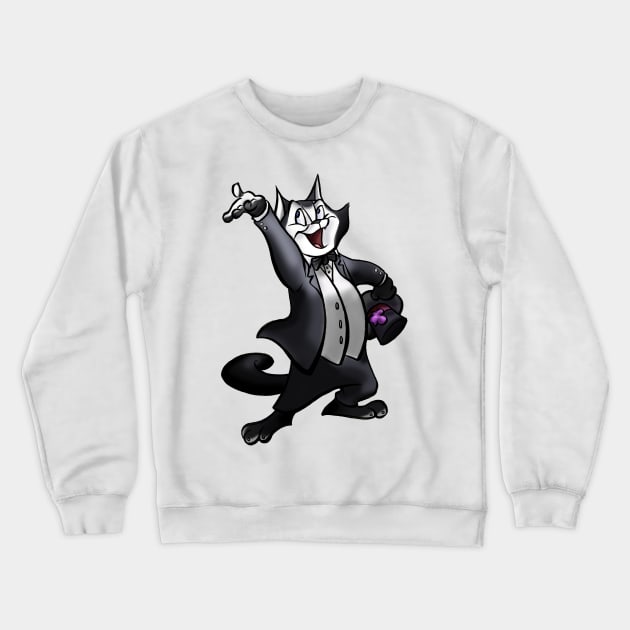 Mr. Mistoffelees Crewneck Sweatshirt by AlexandraBowmanArt